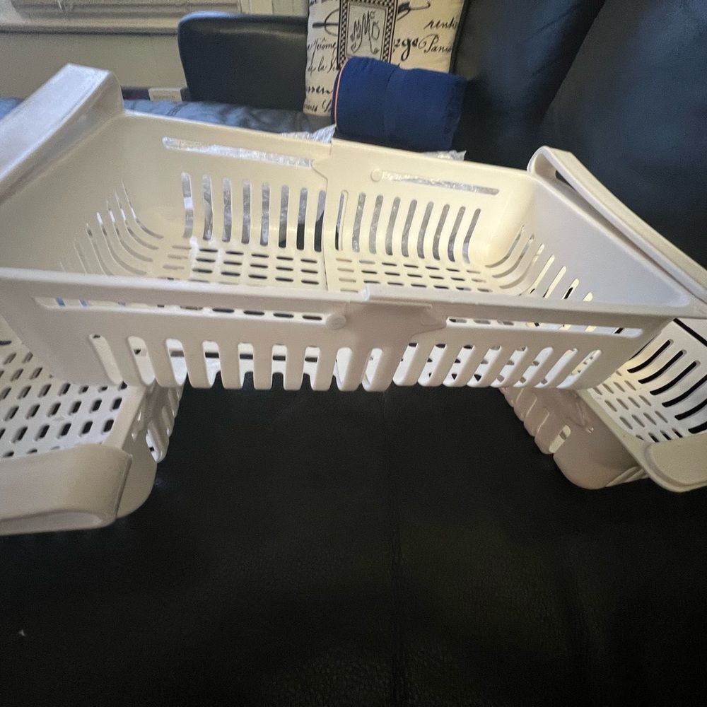 Stackable White Storage Baskets - Picture 4 of 4